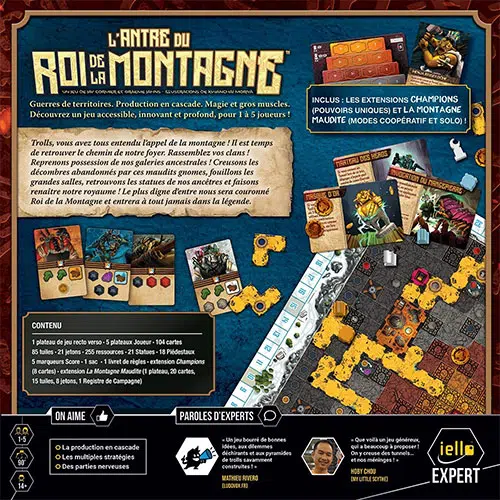 Boite de jeu l’Antre du Roi de la Montagne