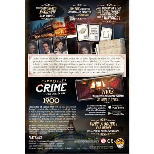 Boite de jeu Chronicles of Crime 1900