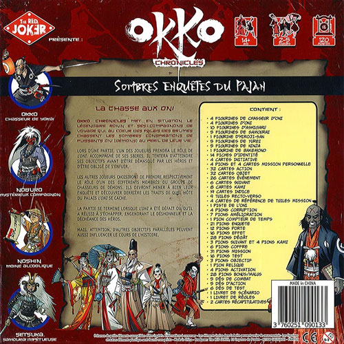 Okko Chronicles sombres enquêtes du Pajan la boite du jeu
